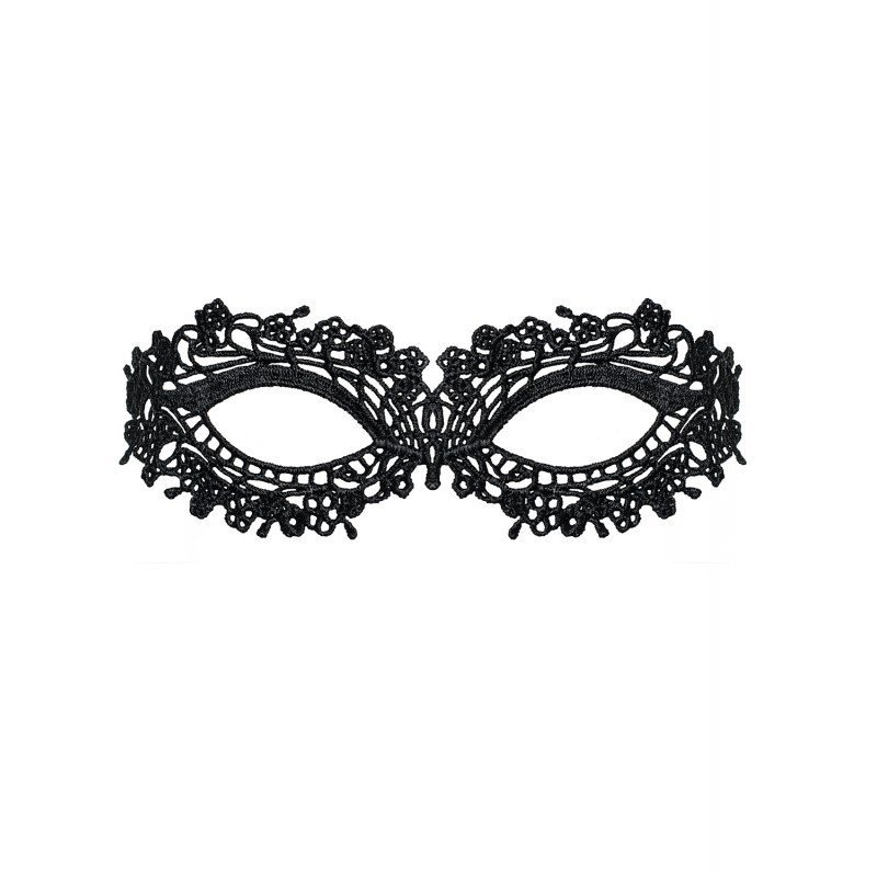 Masque noir à motif avec nœud au dos