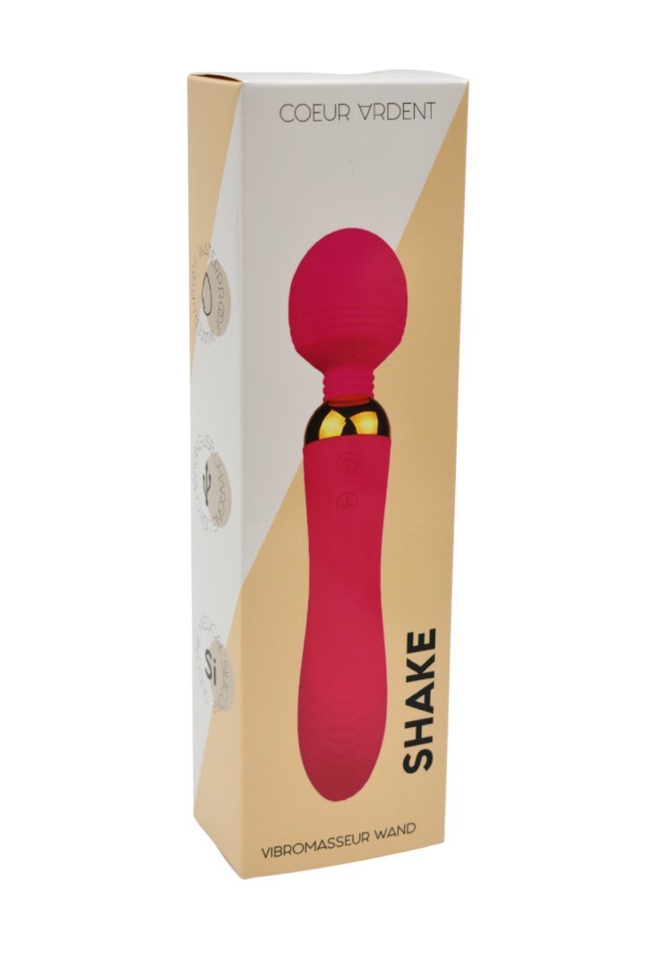 Masseur wand rechargeable double moteur rose