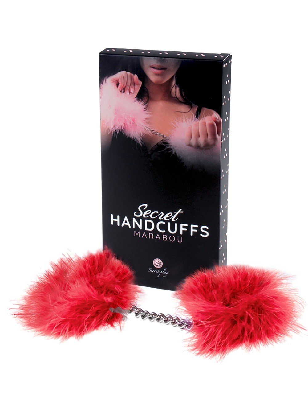 Menottes sexy marabou rouges à plumes
