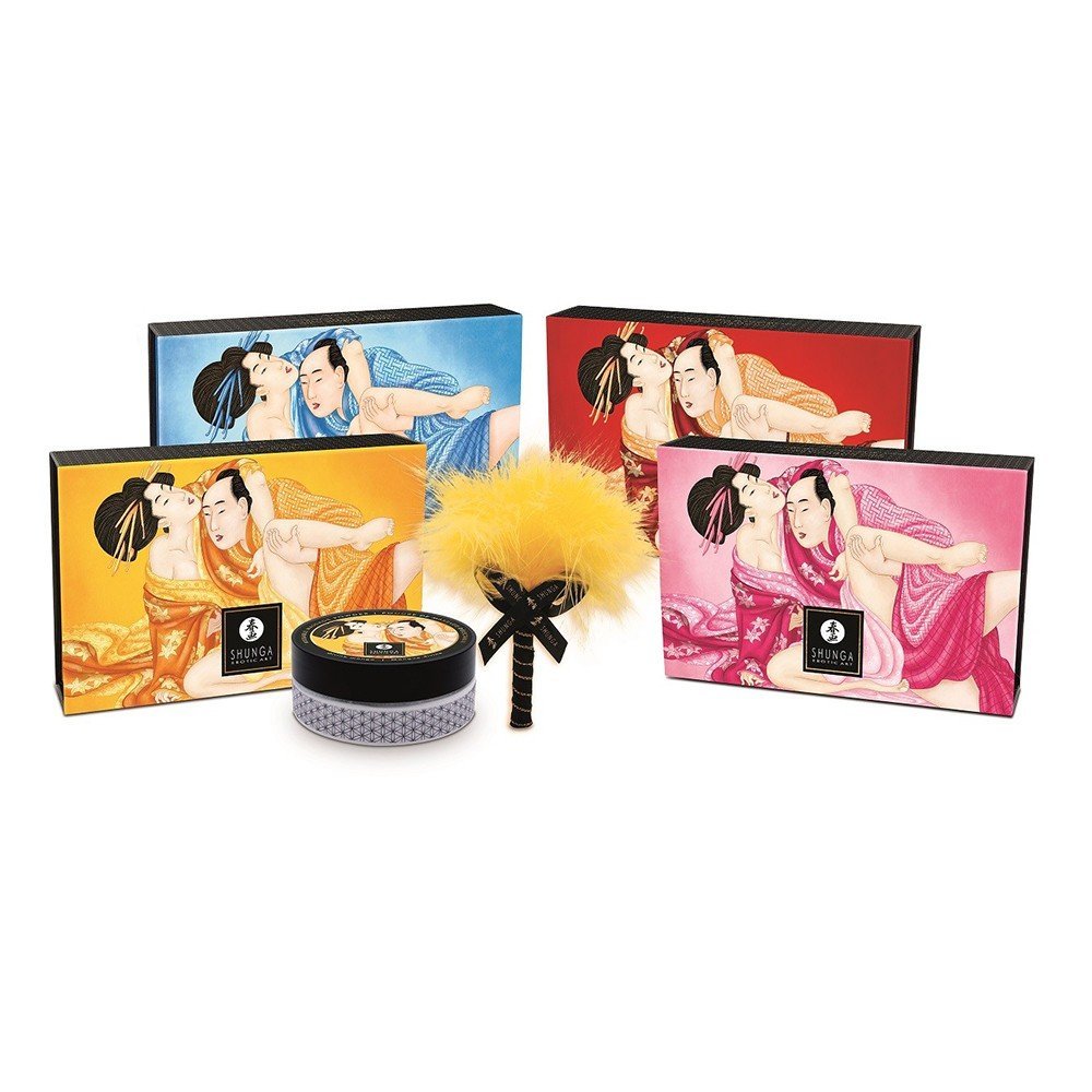 Mini coffret poudre comestible fraise et plumeau