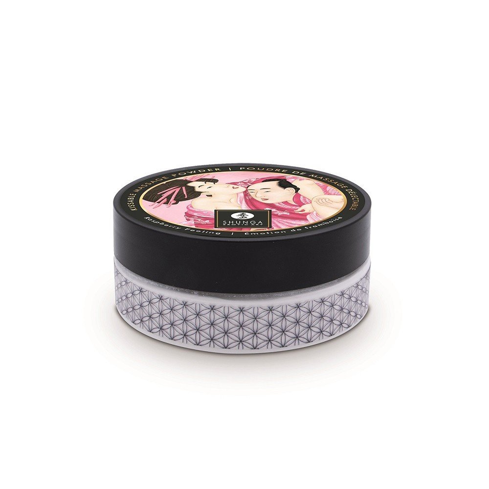 Mini coffret poudre comestible framboise et plumeau