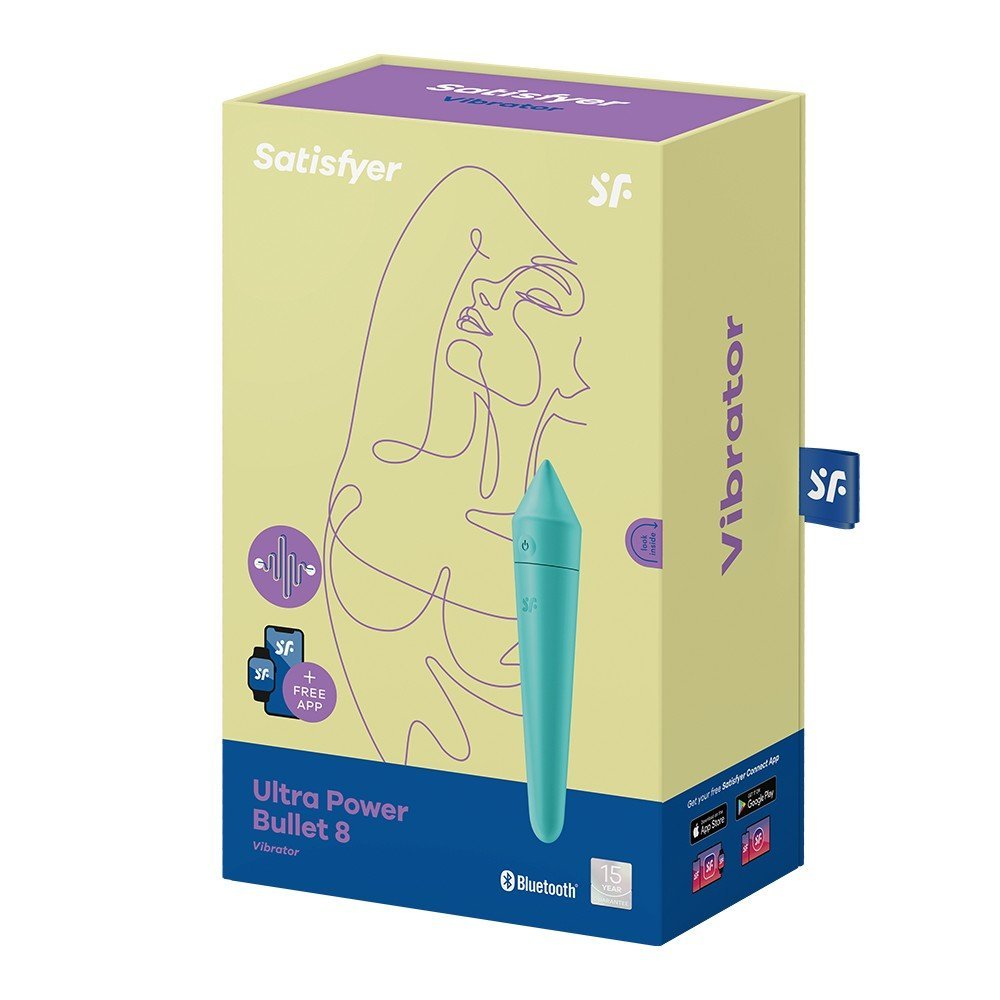 Mini vibro connecté avec application turquoise