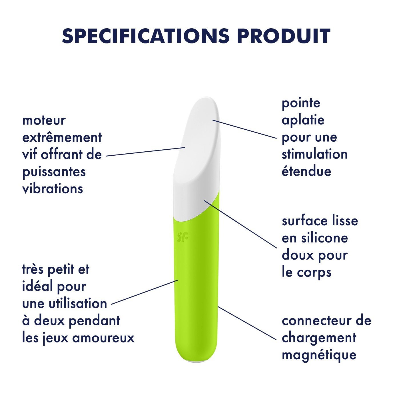 Mini vibromasseur bullet USB vert