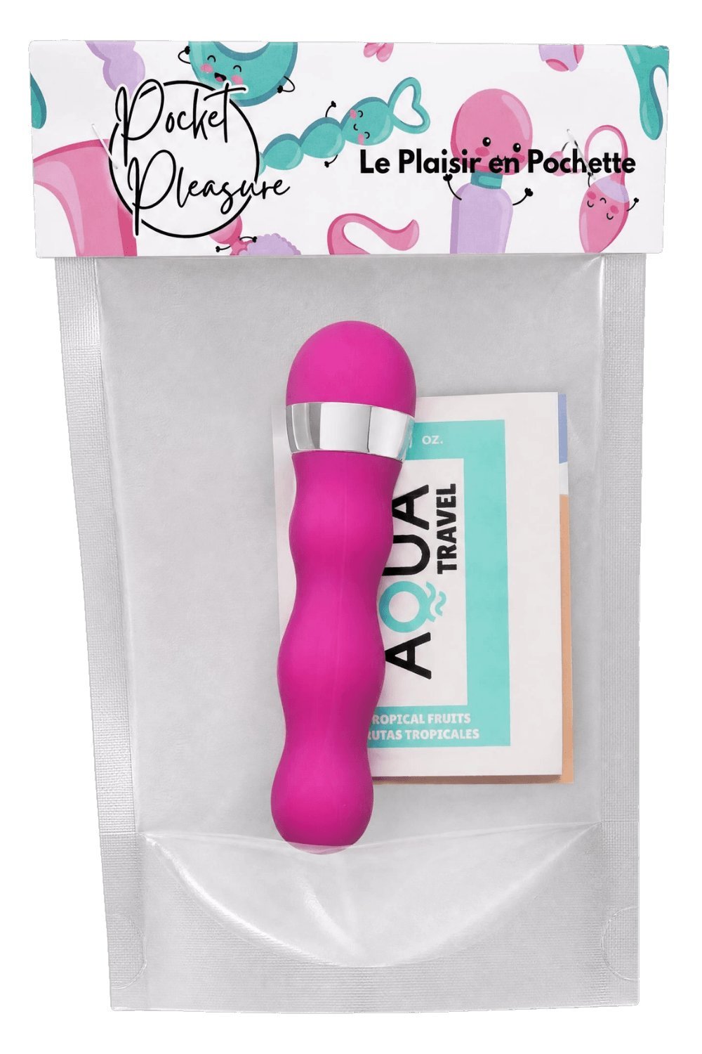 Mini vibromasseur ondulé rose