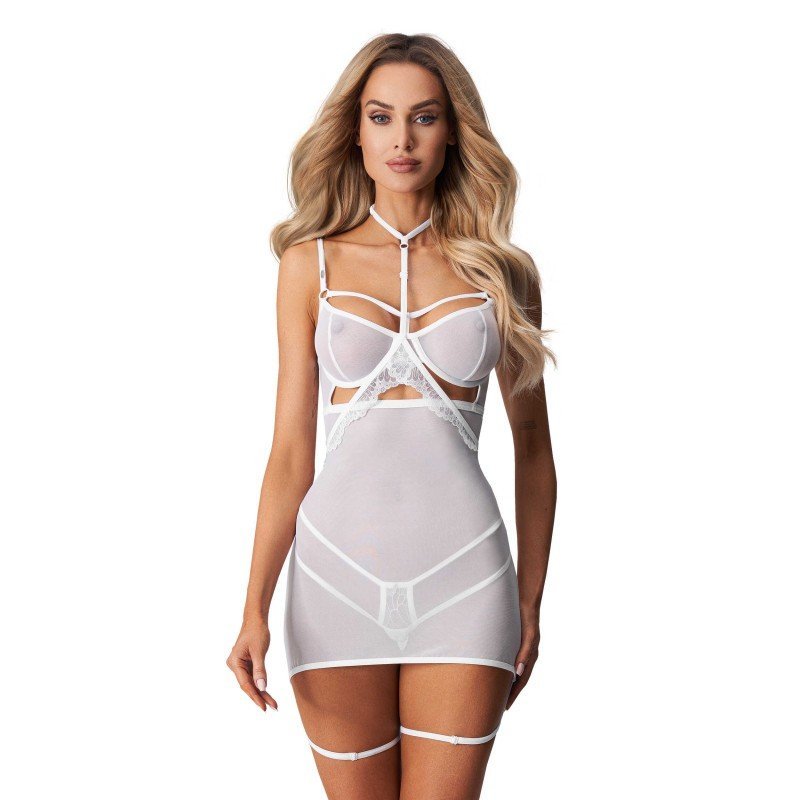 Nuisette Arrowel à lanières et choker – Obsessive