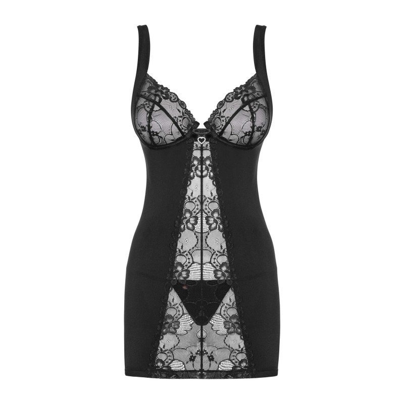 Nuisette Heartina rouge ou noire, cœur strass