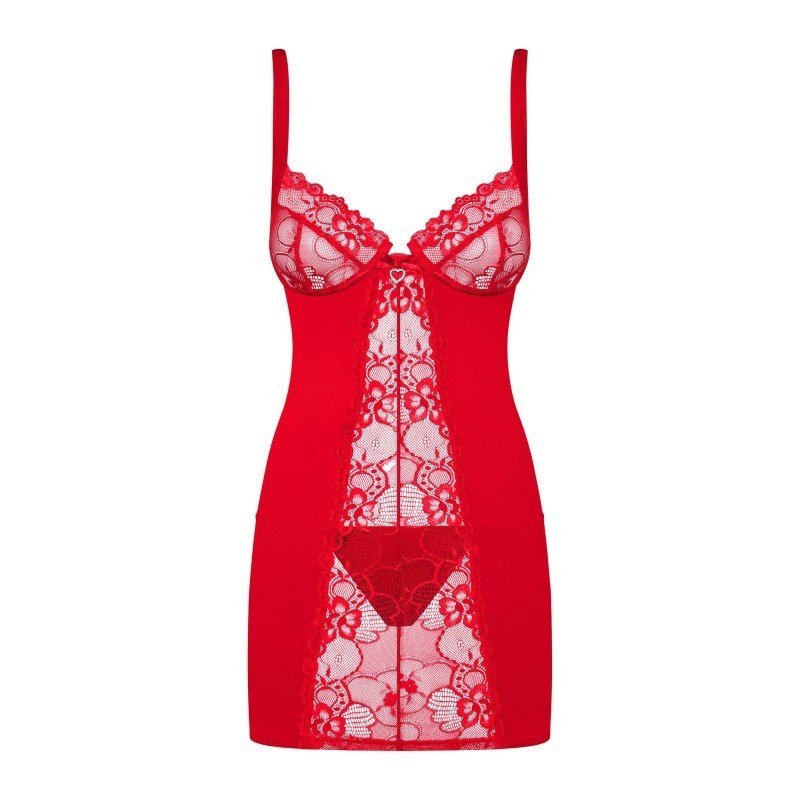 Nuisette Heartina rouge ou noire, cœur strass