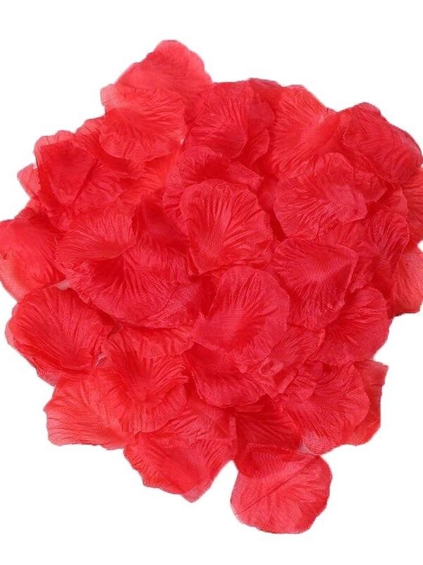 Pétales de rose en tissu pour le lit, sachet de 100