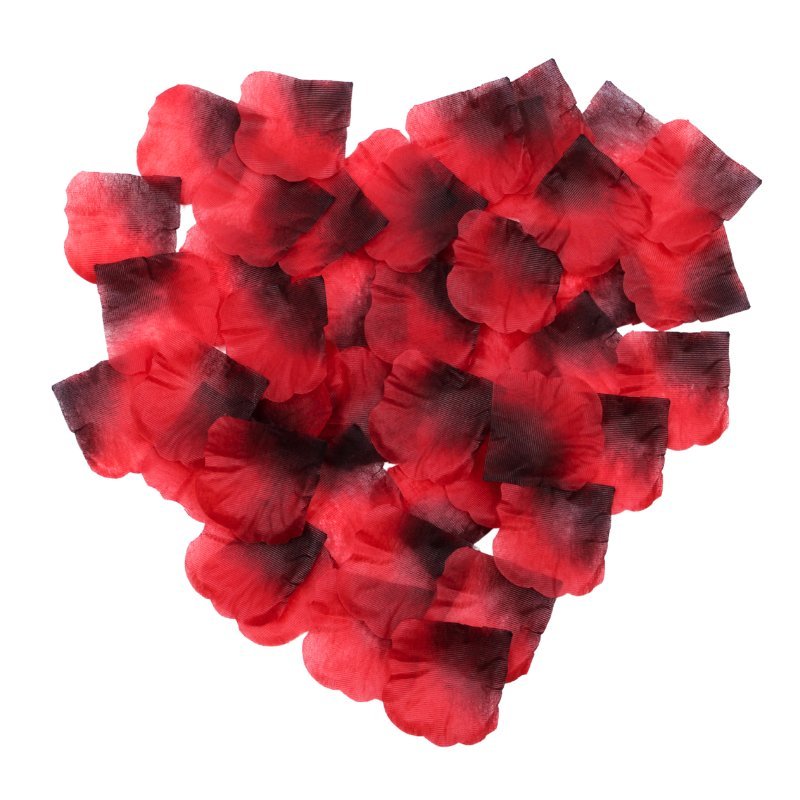 Pétales de rose en tissu pour le lit, sachet de 100