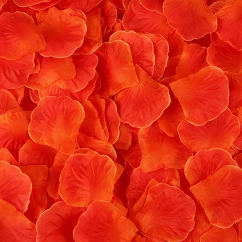 Pétales de rose en tissu pour le lit, sachet de 100