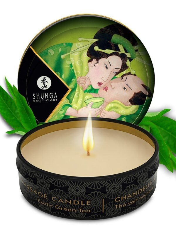 Petite bougie de massage thé vert 30 ml