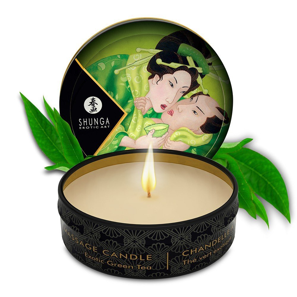 Petite bougie de massage thé vert 30 ml