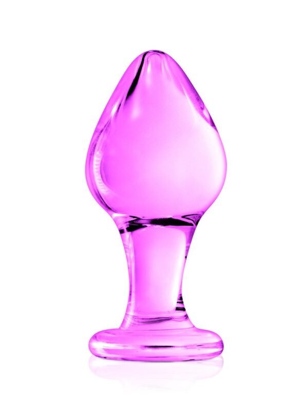 Plug anal boule en verre rose