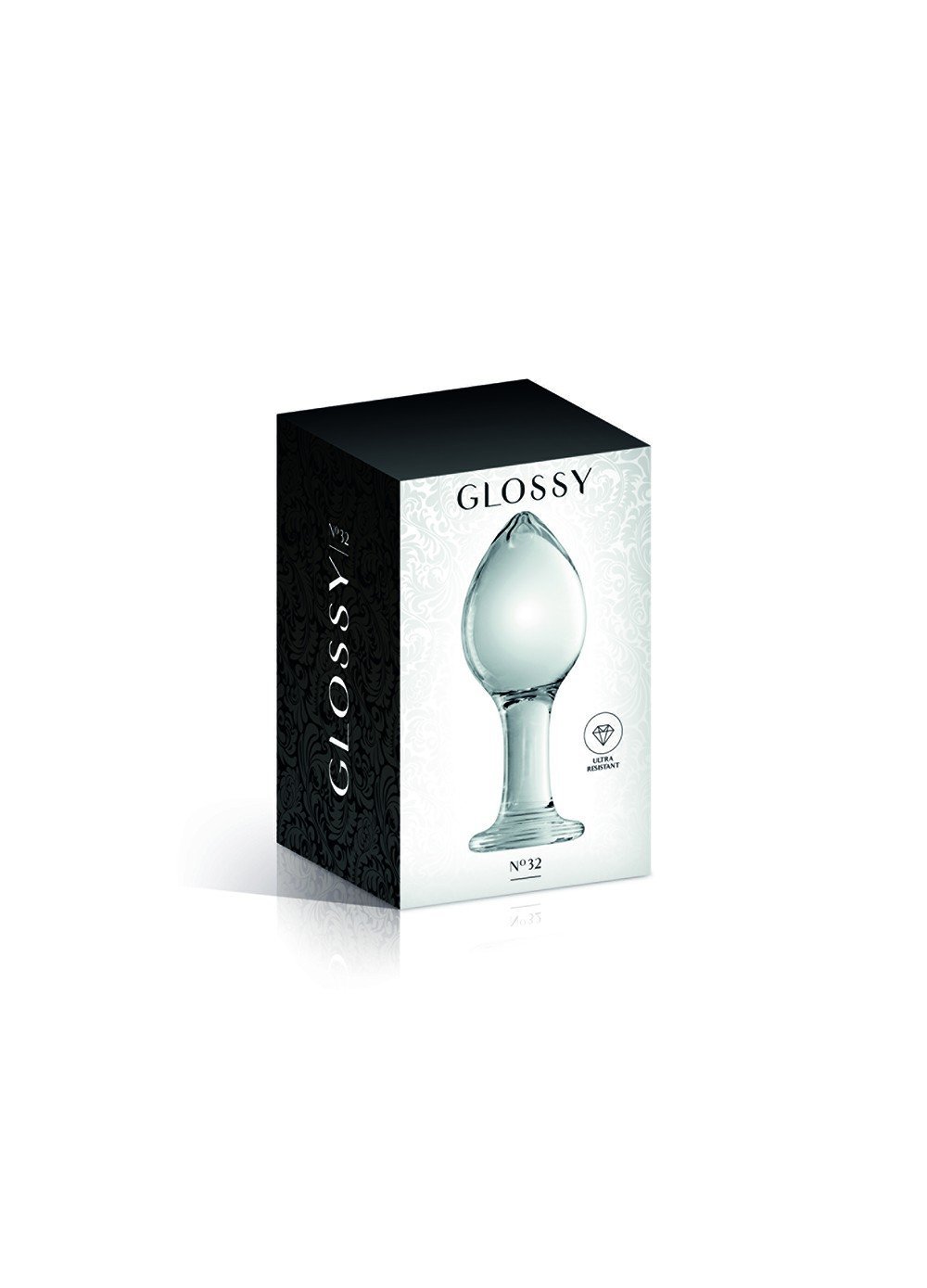 Plug anal en verre transparent