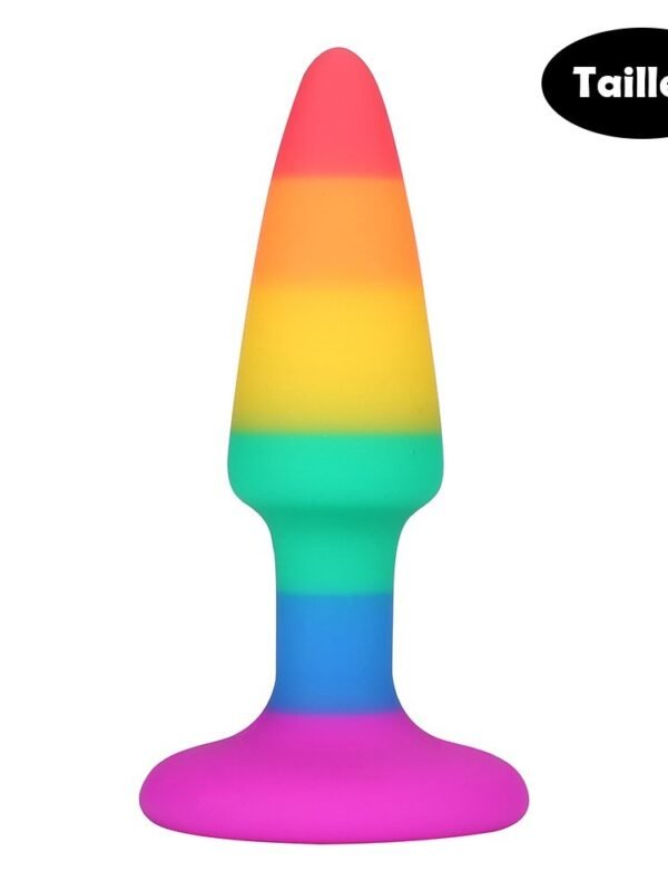Plug anal multicolore taille S