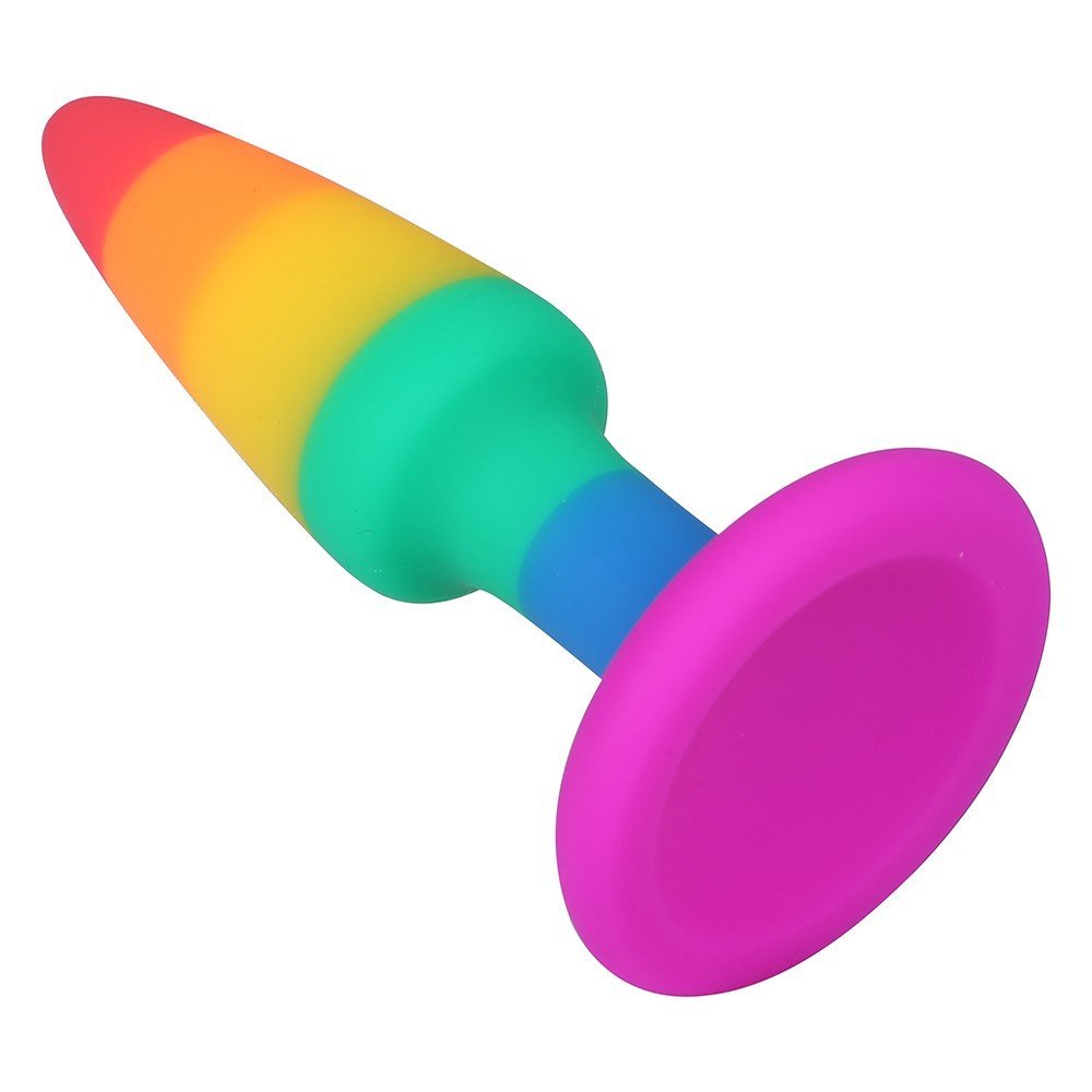 Plug anal multicolore taille S