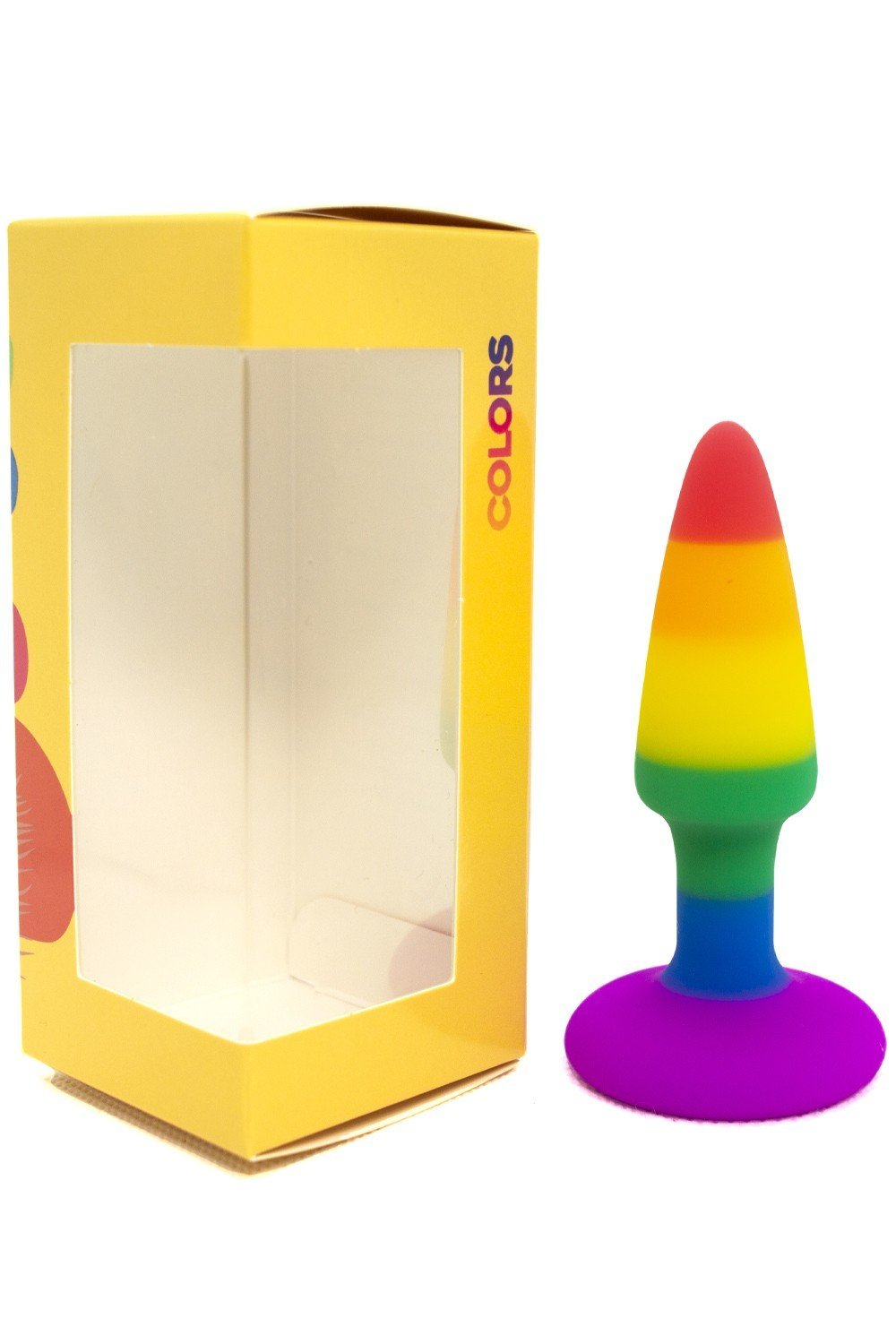 Plug anal multicolore taille S