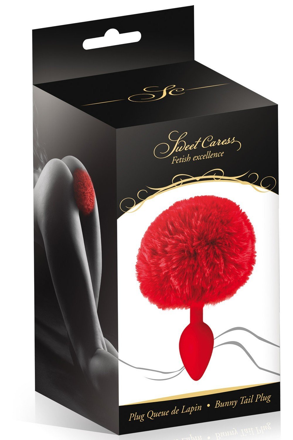 Plug anal pompon rouge
