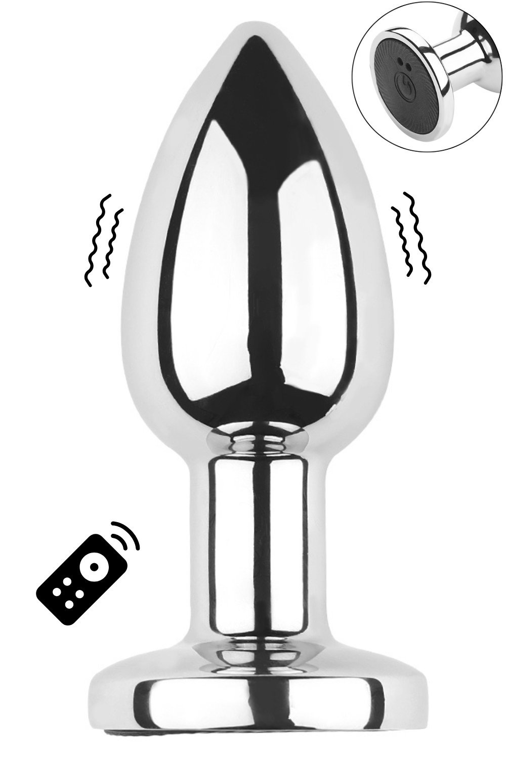 Plug anal vibrant en acier taille S