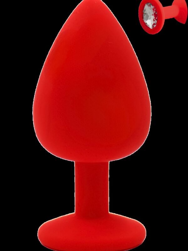 Plug bijou cristal rouge taille L