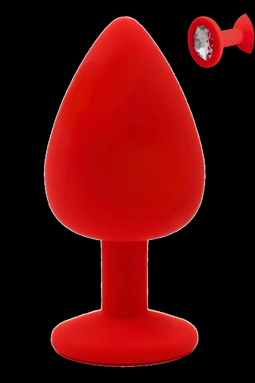 Plug bijou cristal rouge taille L
