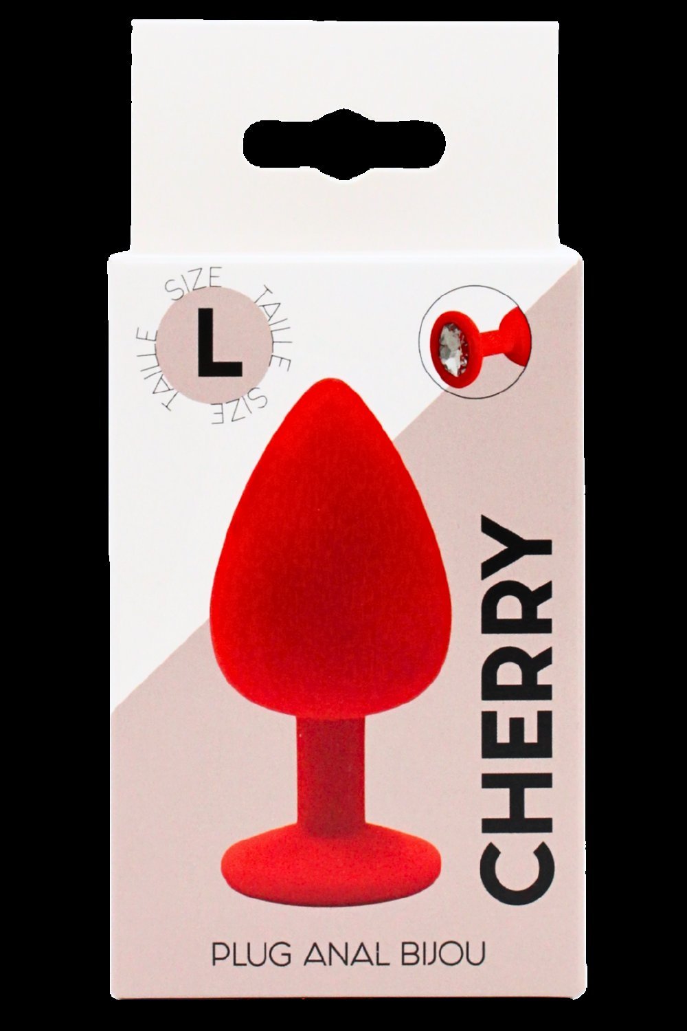 Plug bijou cristal rouge taille L