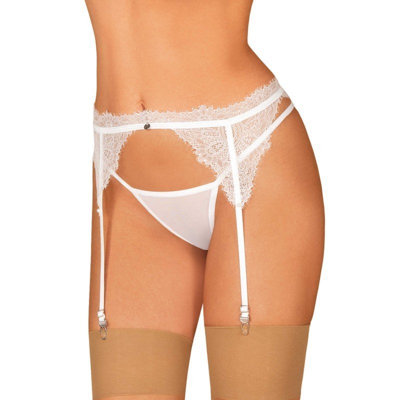 Porte-jarretelles Bianelle blanc dentelle – Obsessive