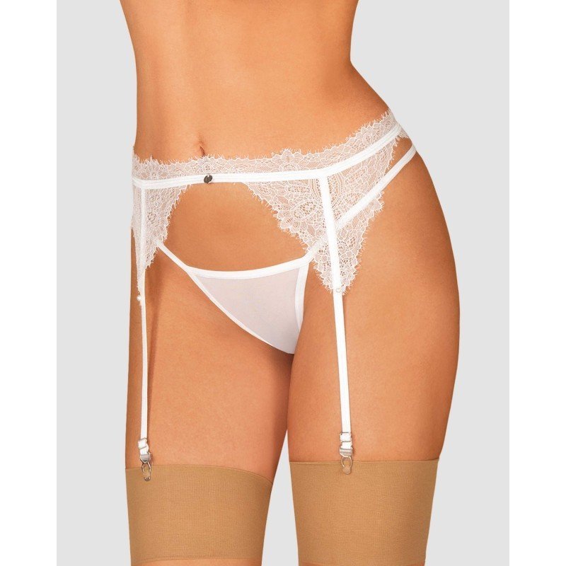 Porte-jarretelles Bianelle blanc dentelle – Obsessive