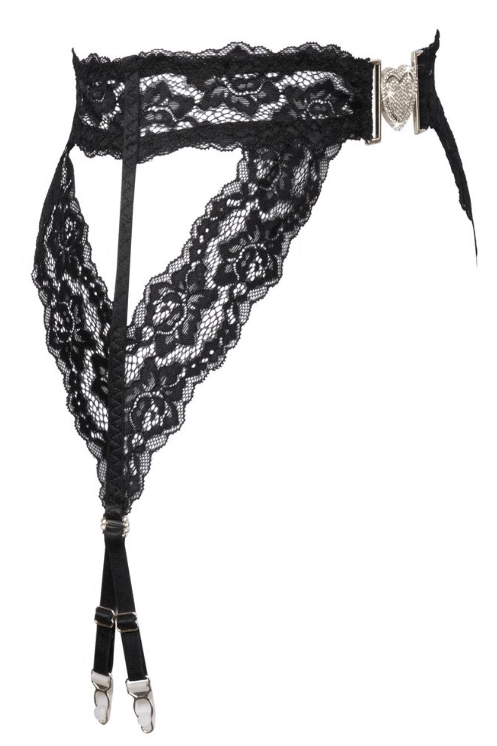 Porte-jarretelles dentelle et cœur scintillant – Cottelli