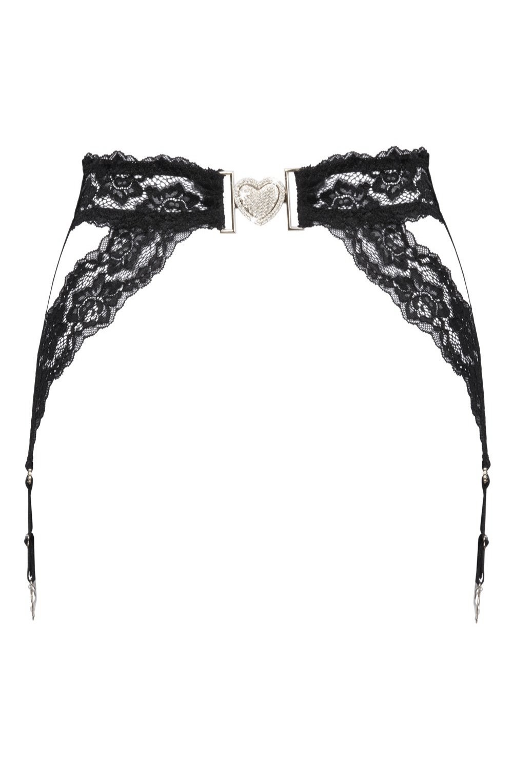 Porte-jarretelles dentelle et cœur scintillant – Cottelli