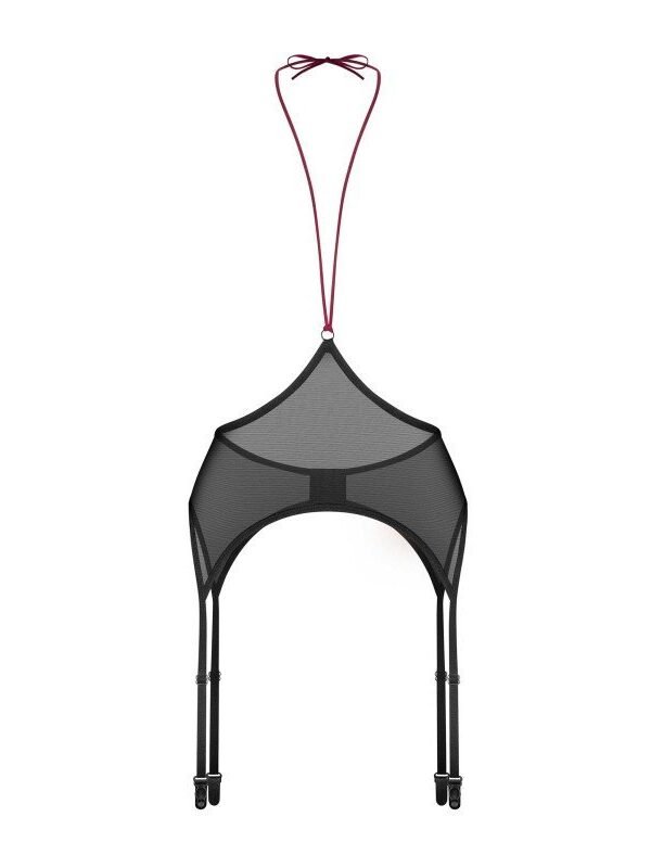 Porte-jarretelles Parisel noir transparent et licou