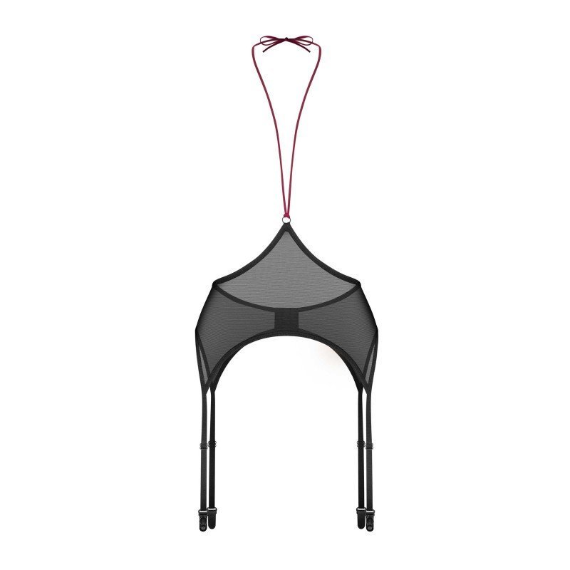 Porte-jarretelles Parisel noir transparent et licou