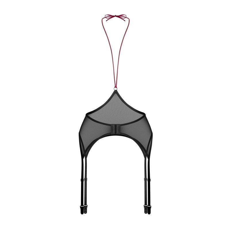 Porte-jarretelles Parisel noir transparent et licou