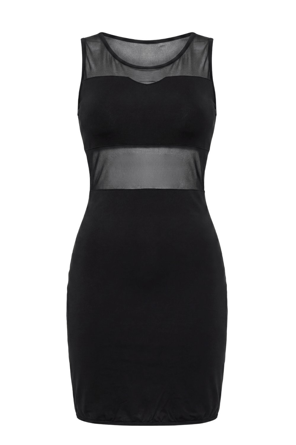 Robe de soirée sexy noire maille transparente