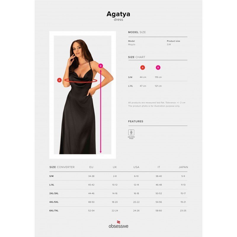 Robe satinée sexy noire et dentelle dorée