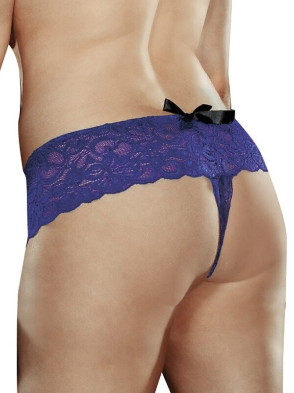 Shorty sexy grande taille turquoise en dentelle