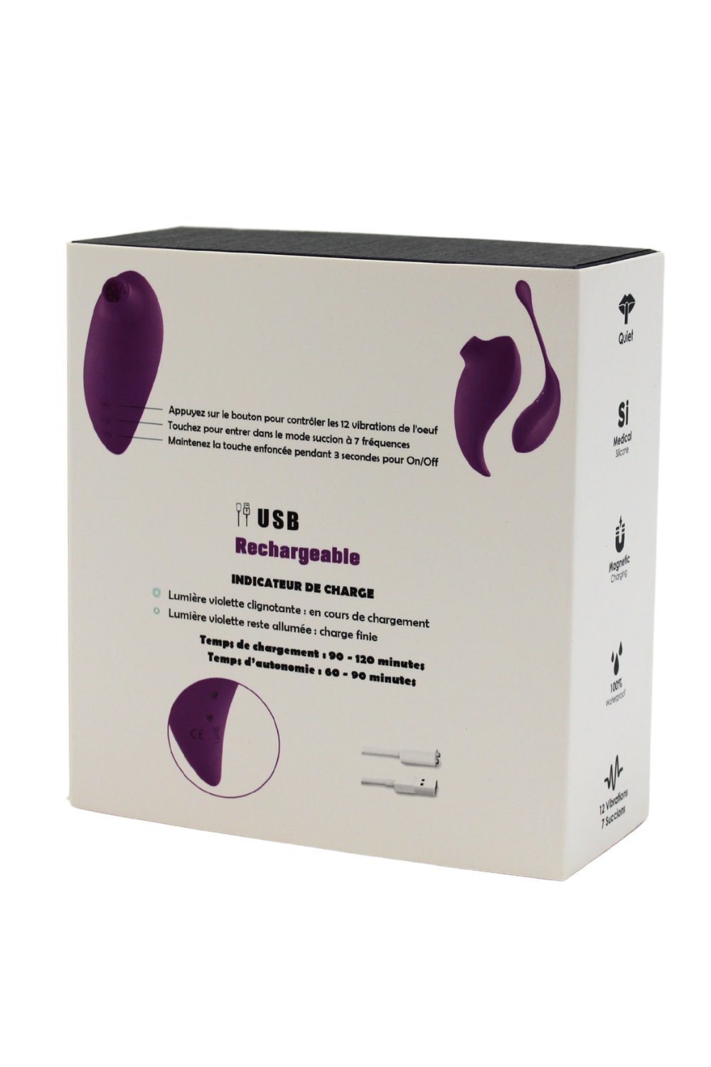 Stimulateur clitoridien et œuf vibrant violet
