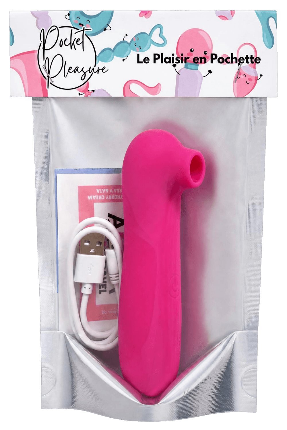 Stimulateur clitoridien vibrant sans contact rose