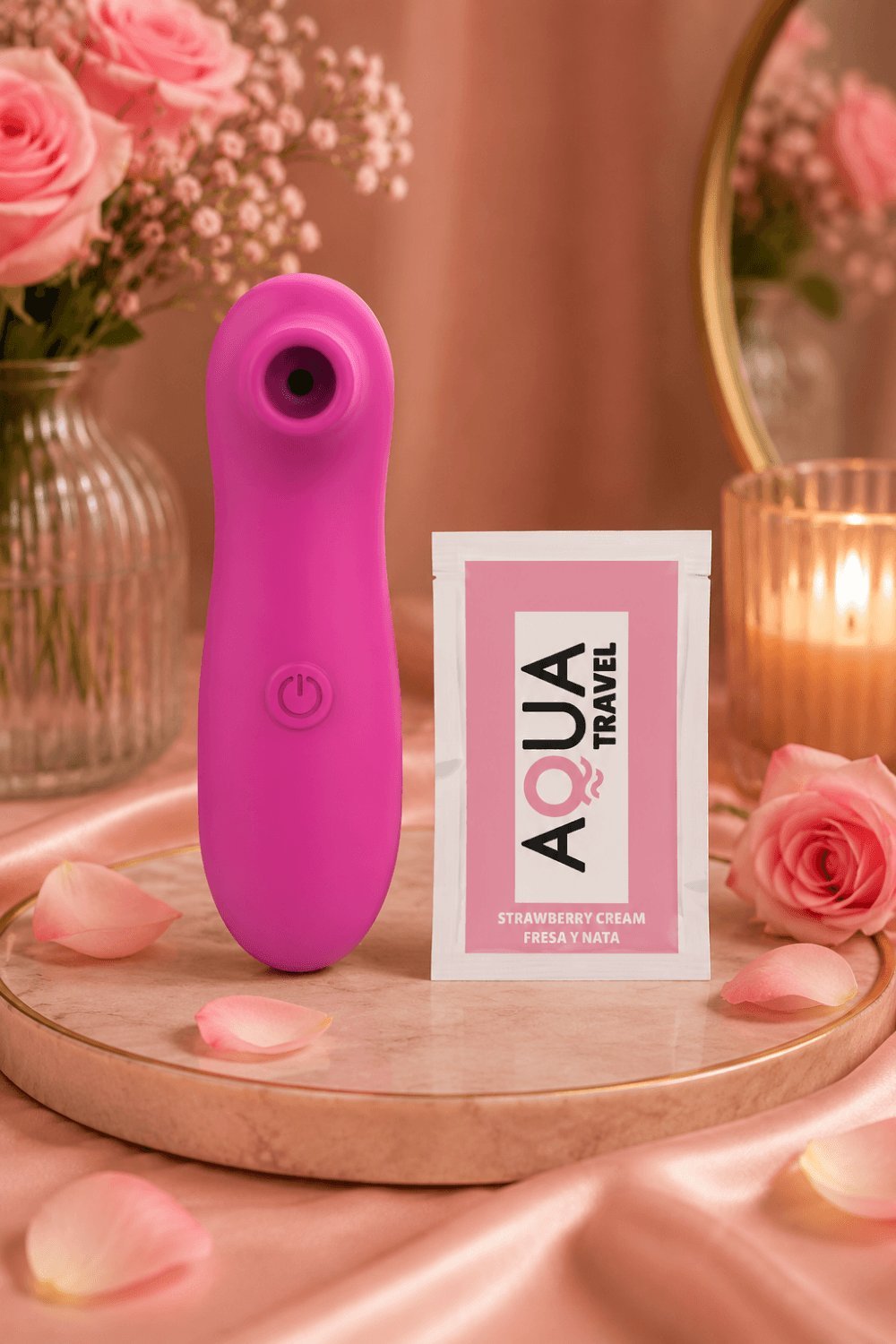 Stimulateur clitoridien vibrant sans contact rose