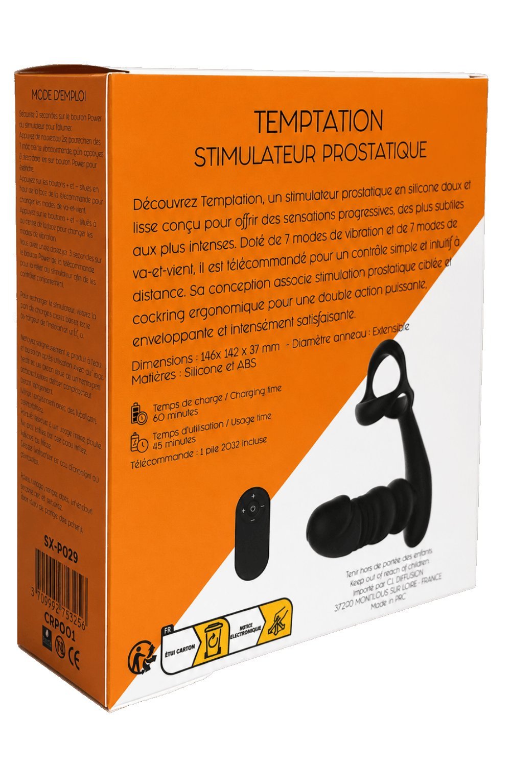 Stimulateur prostatique télécommandé