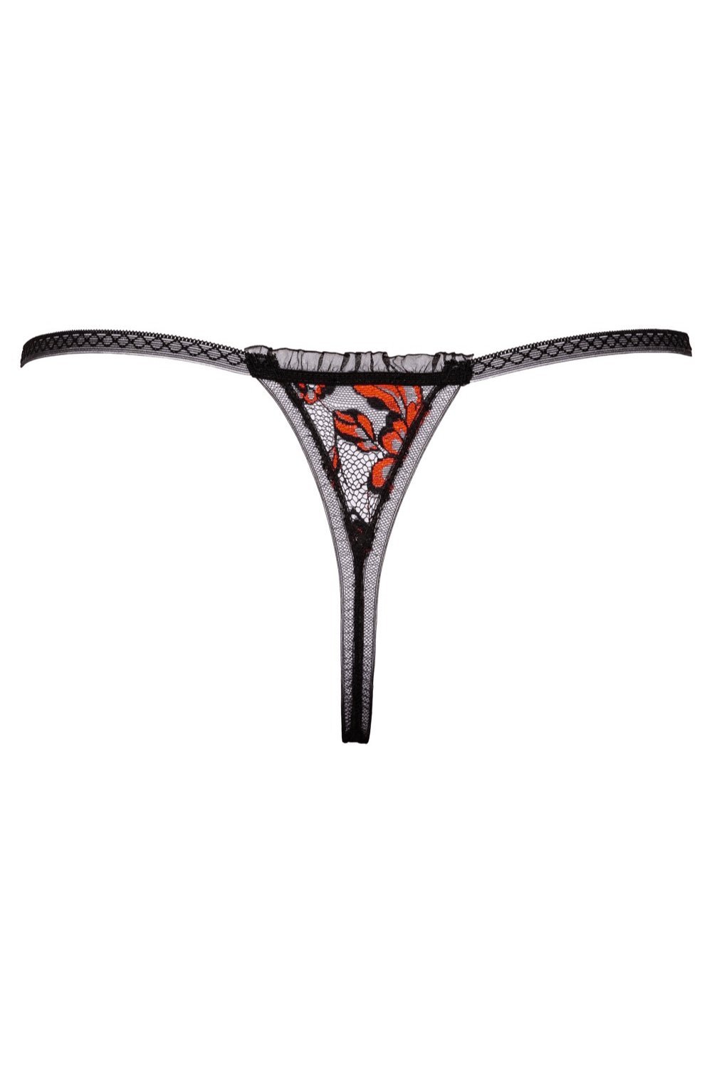 String ouvert dentelle bicolore à perles – Cottelli