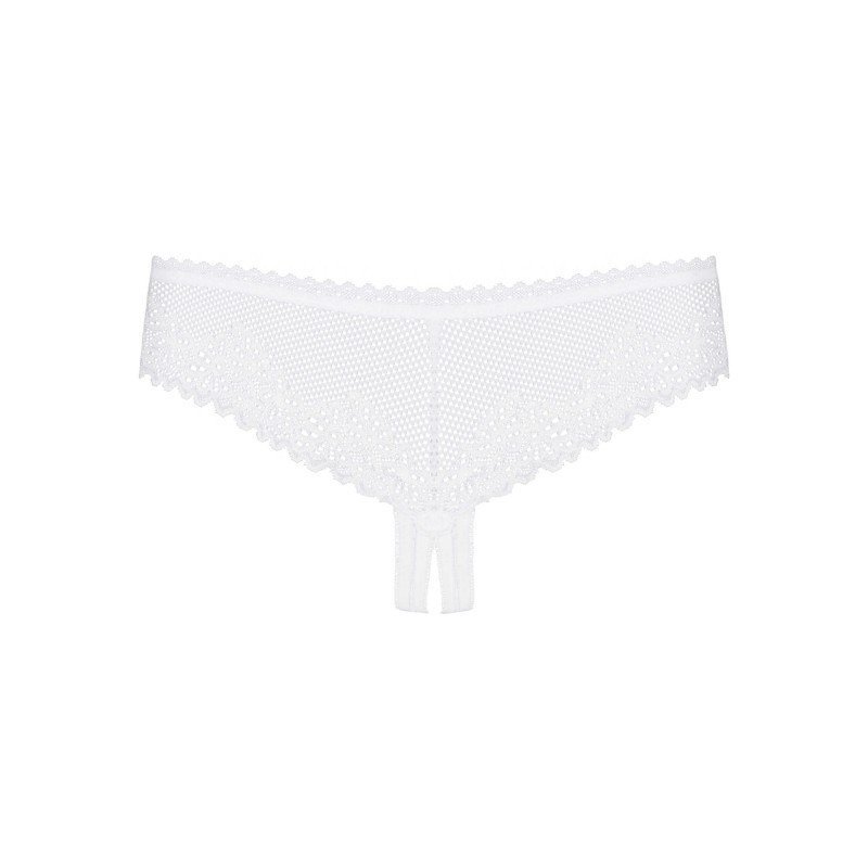 String ouvert sexy blanc en micro-résille