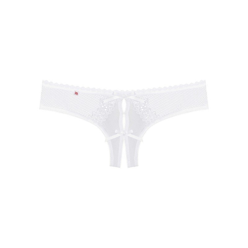 String ouvert sexy blanc en micro-résille