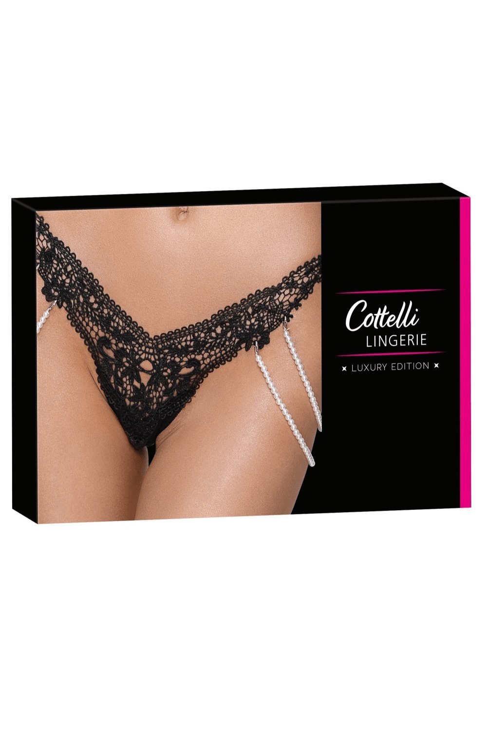 String sexy en dentelle à chaînes de perles amovibles