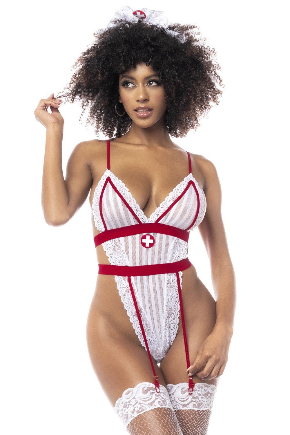 Tenue d'infirmière sexy avec body