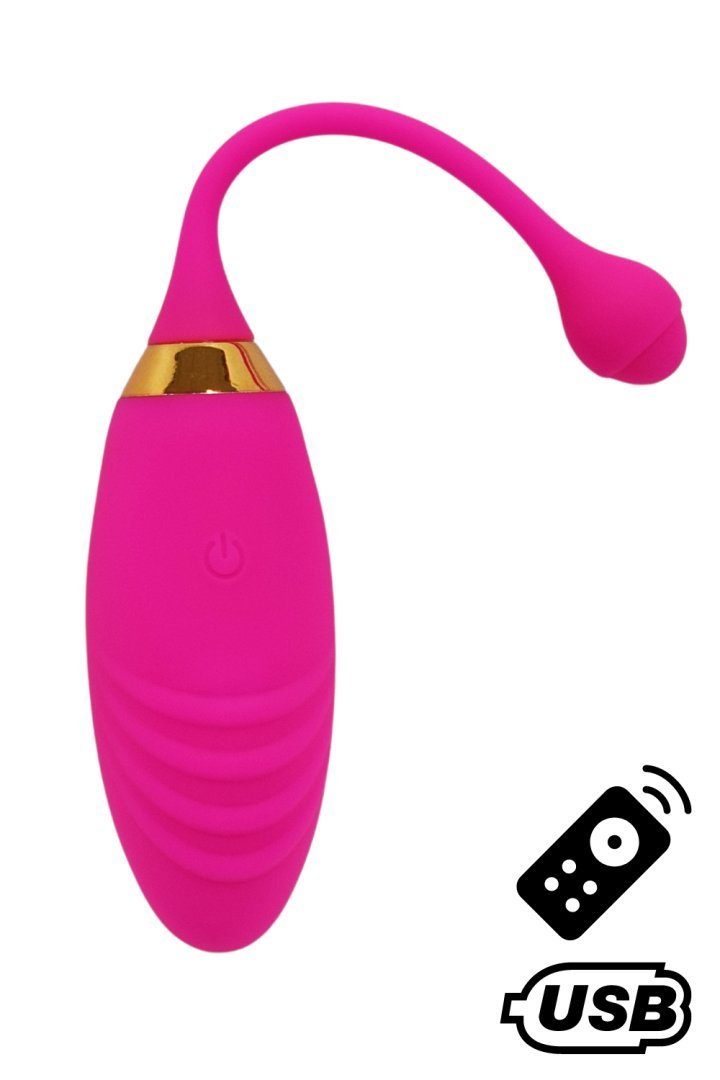 Œuf vibrant rainuré rechargeable