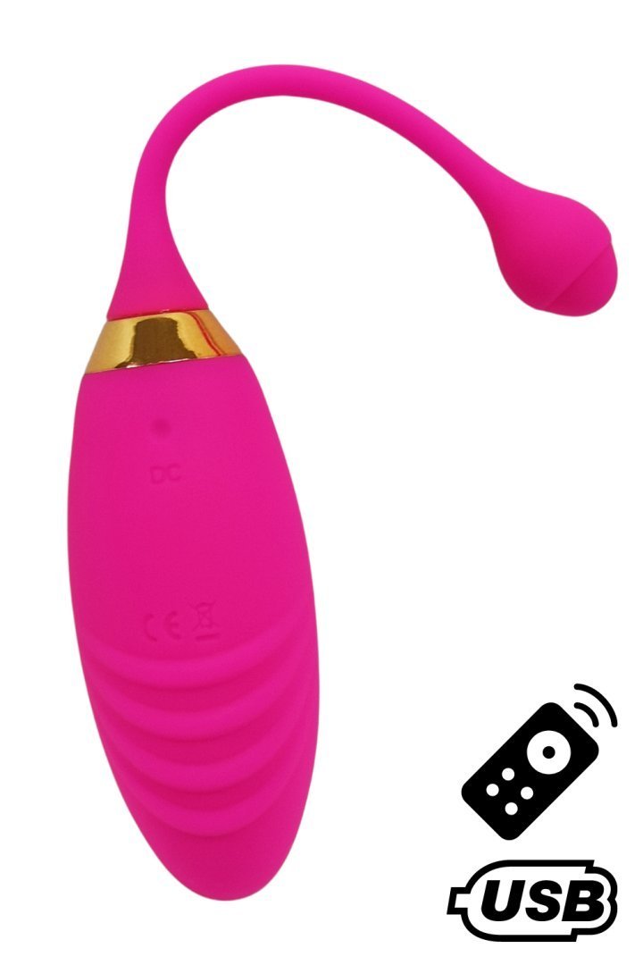 Œuf vibrant rainuré rechargeable