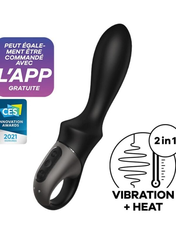Vibromasseur chauffant avec application noir