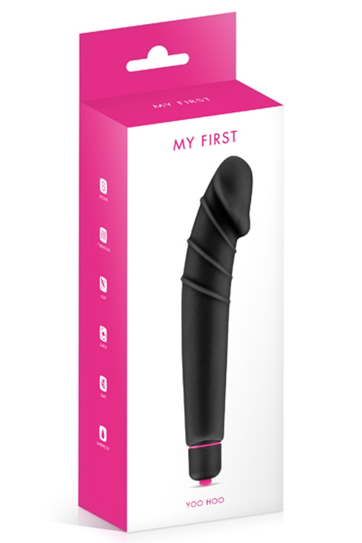 Vibromasseur forme réaliste waterproof noir