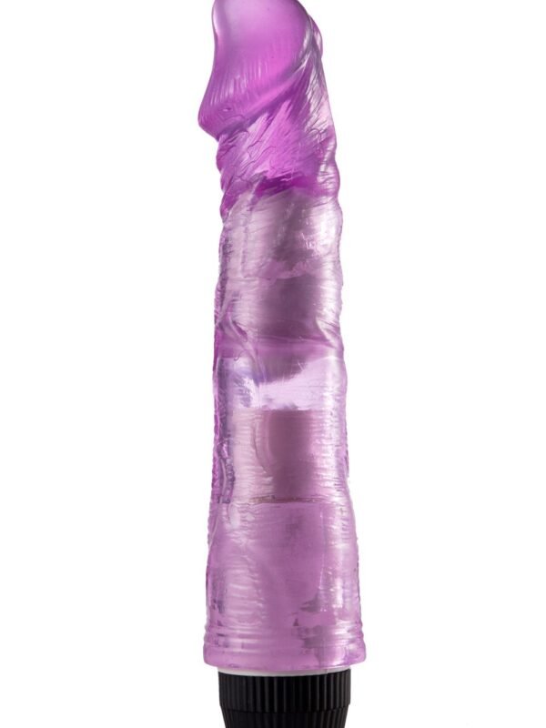 Vibromasseur jelly à picots violet 20 cm